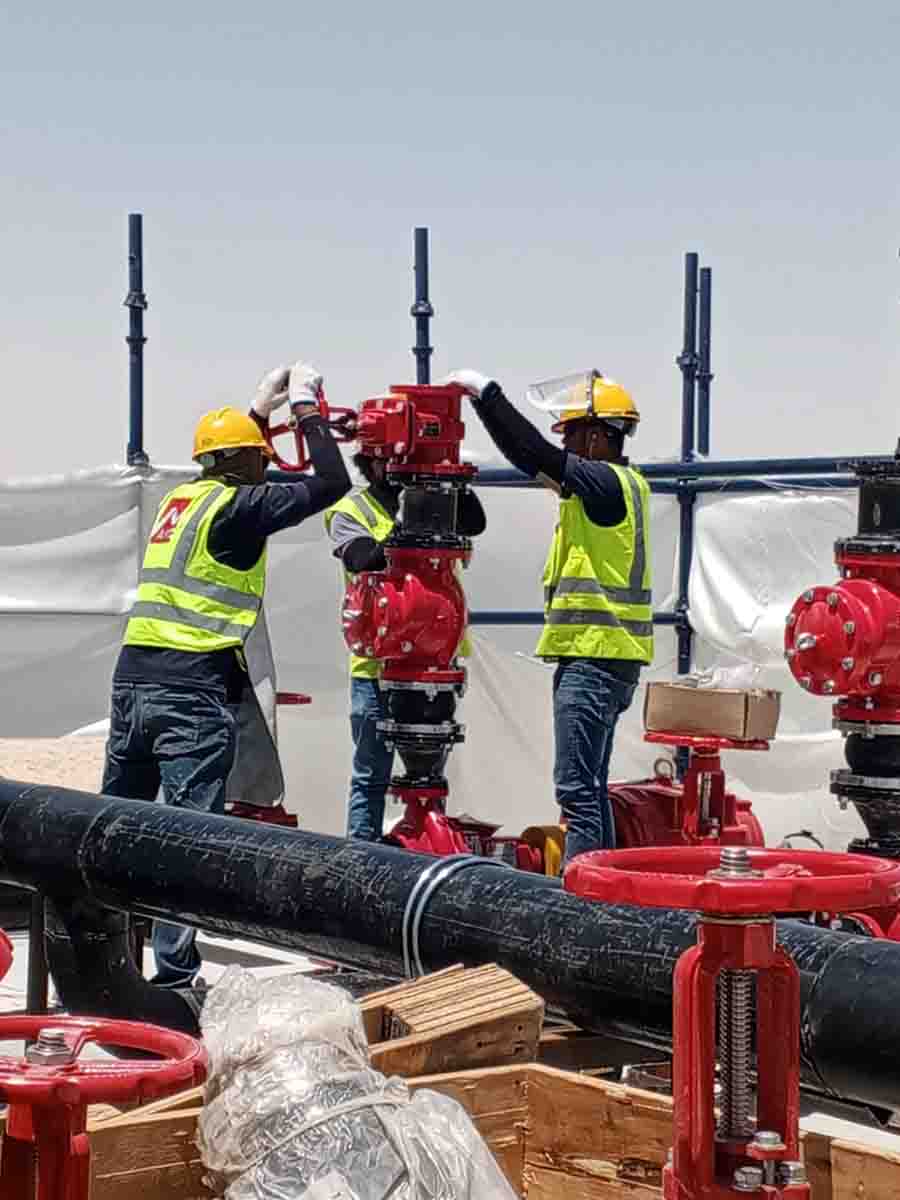 Fire protection installation project Saudi Arabia
