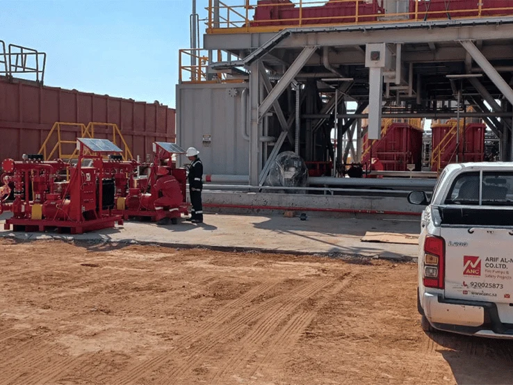 ARAMCO fire pumps installation, Dammam
