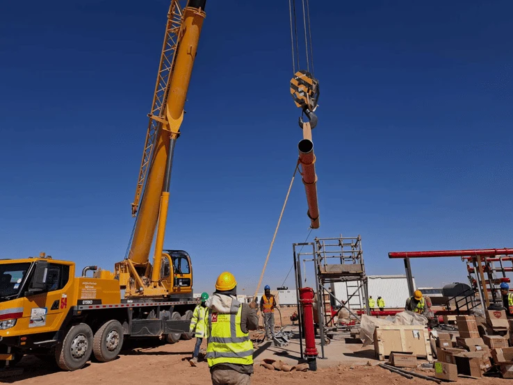 Ma'aden fire pumps installation, Turaif