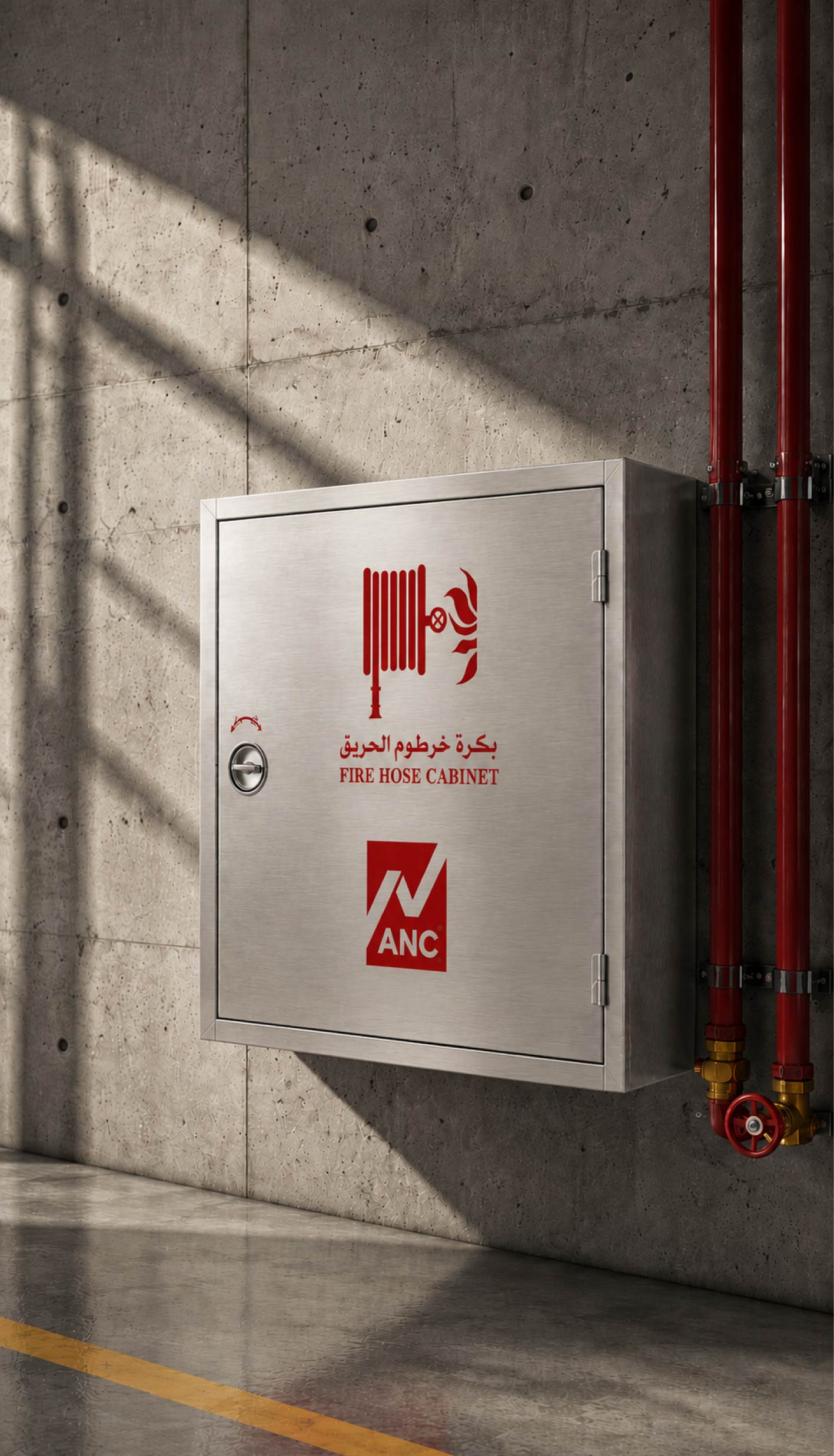 Stainless steel fire hose reel cabinet Saudi Arabia