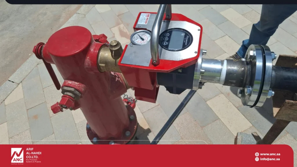تجريب مضخة الحريق في الموقع