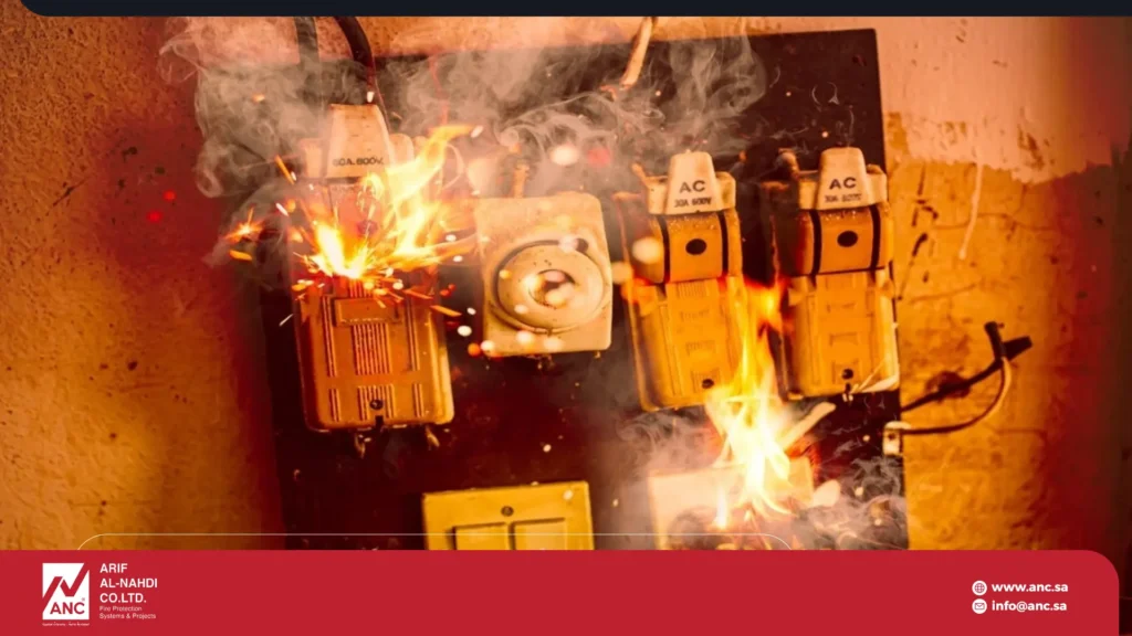 الأسباب الشائعة لاندلاع الحريق الكهربائي