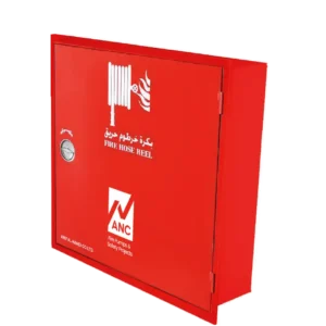 صندوق بكرة إطفاء حريق خارج الجدار - أحمر - NF100