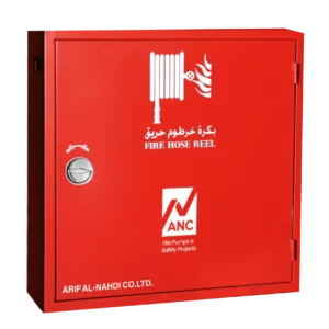 صندوق بكرة إطفاء حريق داخل الجدار - أحمر - NF101