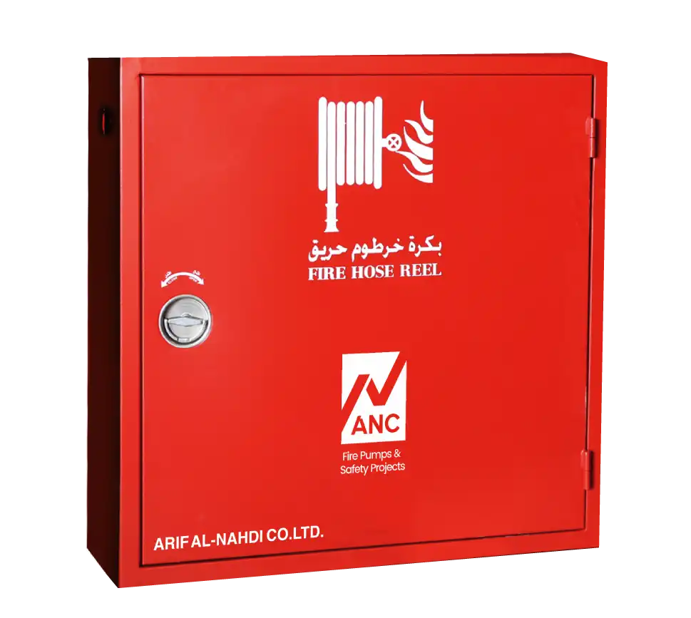 صندوق بكرة إطفاء حريق داخل الجدار - أحمر - NF101 1 صندوق بكرة إطفاء حريق داخل الجدار - أحمر - NF101