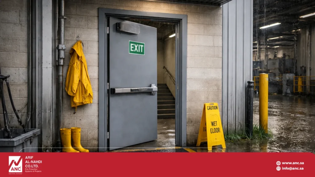 ما دور أبواب الحريق في أنظمة السلامة؟